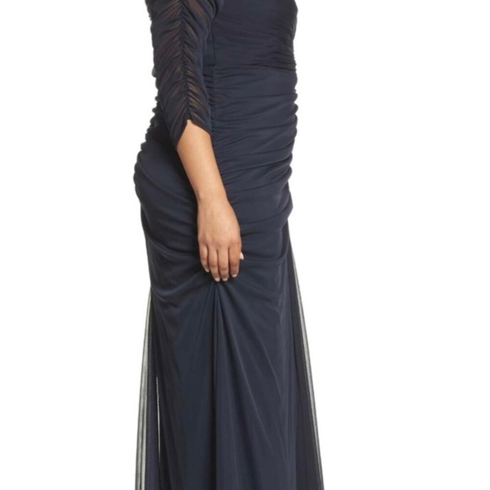 Adrianna Papell Ruched Chiffon Formal Maxi Dress‎ Size 4 - Picture 2 of 14
